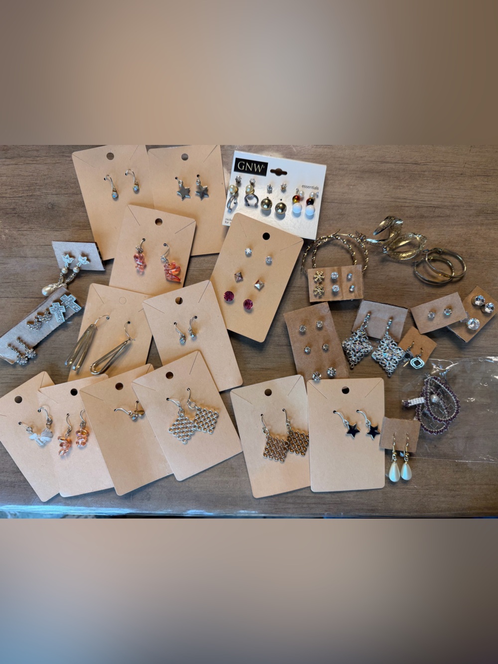 Assorted Earrings Lot Bulk Silver & Gold Tone Classic Delicate Jewelry Bundle